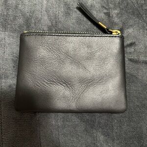 Madewell Black Leather Zip Wallet